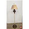 Image 1 : Aladdin Floor Lamp w/Parchment Shade : Model B Burner :  (Lamp : 1941) (Shade 1937) (Total Measures 