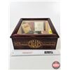 Image 2 : PCI Premium Cigars Glass Top Store Display Box : c/w : Variety of Unopened Tobacco Pouches; Cigars; 
