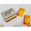 Image 4 : Smokers Combo :  - Gold Flake Cigarettes Tin - Vogue Cigarette Roller w/Papers - Desk Lighter