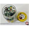 Image 4 : Retro Squirrel Peanut Butter Jar (Paper Label) c/w Marbles