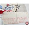 Image 5 : Vintage Group : - Measuring Scoops (2) (Metal) (Plastic) - Flour & Sugar Sacks : (8) - 2 Gallon Sout