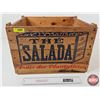 Image 2 : Salada Tea Wooden Crate (Measures : 11-1/2"H x 16-3/4"W x 14-1/2"D)