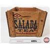 Image 4 : Salada Tea Wooden Crate (Measures : 11-1/2"H x 16-3/4"W x 14-1/2"D)
