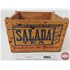 Image 5 : Salada Tea Wooden Crate (Measures : 11-1/2"H x 16-3/4"W x 14-1/2"D)