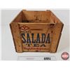 Image 6 : Salada Tea Wooden Crate (Measures : 11-1/2"H x 16-3/4"W x 14-1/2"D)