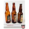 Image 2 : Vintage Beer Bottles w/Paper Labels (3) : - Lethbridge Beer - Rex Pilsner  - Black Pilsner (9"H)