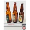 Image 4 : Vintage Beer Bottles w/Paper Labels (3) : - Lethbridge Beer - Rex Pilsner  - Black Pilsner (9"H)