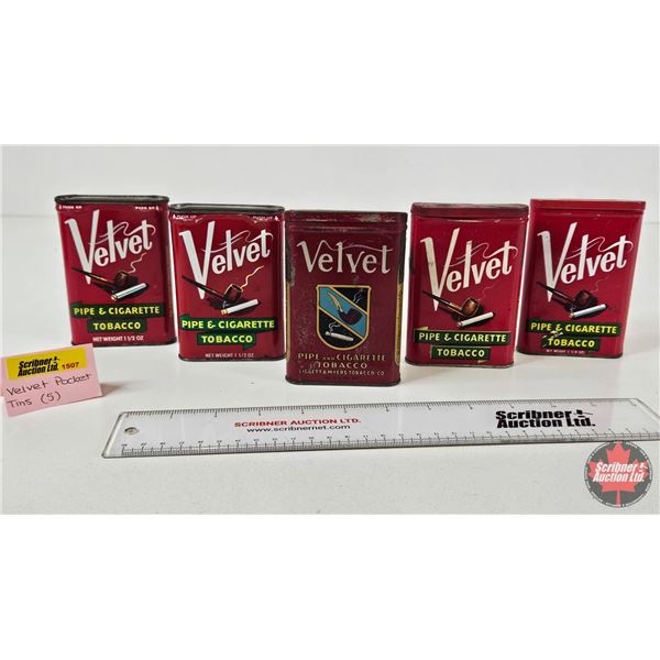 Variety of Velvet Tobacco Pocket Tins (5)