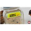 Image 10 : Palm Cheese Wood Box w/ - Mason Jar - Variety of Salt & Pepper Shakers - Texaco Thermometer - Thomas