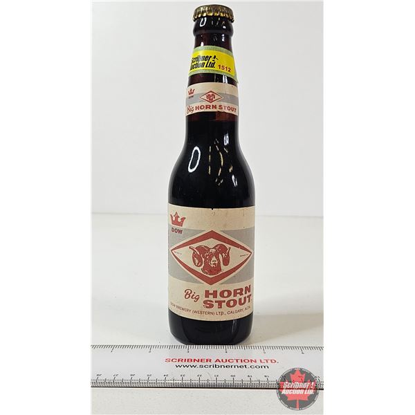 Vintage Dow Big Horn Stout Bottle (Full) (Measures : 9"H)
