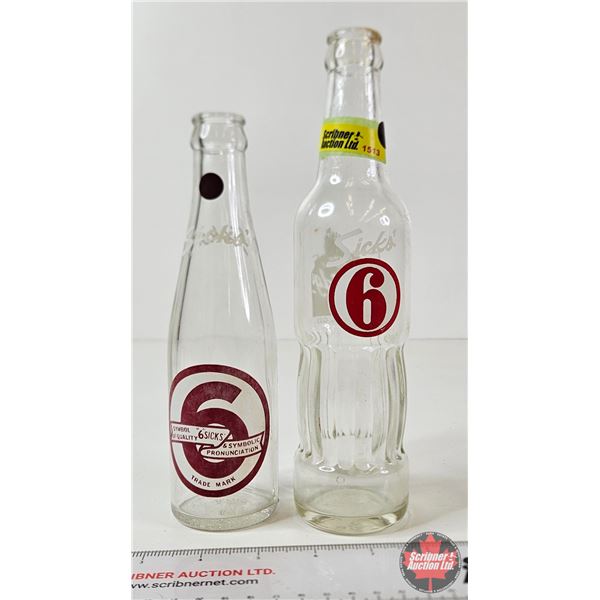 Sicks' Brewery Bottles (2) : ACL Labels  (Tallest Measures : 9-1/2"H)