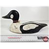 Image 2 : Wooden Duck Decoy (Consignor Tag - Working Whistler Drake Stamped JB 1940's)  (Measures : 6"H x 5-3/