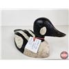Image 6 : Wooden Duck Decoy (Consignor Tag - Working Whistler Drake Stamped JB 1940's)  (Measures : 6"H x 5-3/