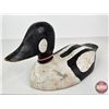 Image 7 : Wooden Duck Decoy (Consignor Tag - Working Whistler Drake Stamped JB 1940's)  (Measures : 6"H x 5-3/