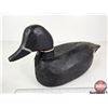 Image 1 : Wooden Duck Decoy (Consignor Tag - Working Blue Bill Drake 1940's)  (Measures : 7-1/4"H x 5-1/2"W x