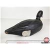 Image 4 : Wooden Duck Decoy (Consignor Tag - Working Blue Bill Drake 1940's)  (Measures : 7-1/4"H x 5-1/2"W x