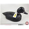 Image 6 : Wooden Duck Decoy (Consignor Tag - Working Blue Bill Drake 1940's)  (Measures : 7-1/4"H x 5-1/2"W x
