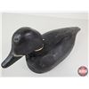 Image 8 : Wooden Duck Decoy (Consignor Tag - Working Blue Bill Drake 1940's)  (Measures : 7-1/4"H x 5-1/2"W x