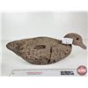 Image 4 : Wooden Duck Decoy (Consignor Tag - Working Mallard Drake Cork Body 1940's)  (Measures : 6"H x 7"W x