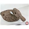Image 5 : Wooden Duck Decoy (Consignor Tag - Working Mallard Drake Cork Body 1940's)  (Measures : 6"H x 7"W x