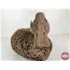 Image 8 : Wooden Duck Decoy (Consignor Tag - Working Mallard Drake Cork Body 1940's)  (Measures : 6"H x 7"W x