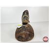Image 10 : Wooden Duck Decoy (Consignor Tag - Working Blue Bill Early 1890's)  (Measures : 5-3/4"H x 5-1/4"W x 