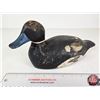 Image 1 : Wooden Duck Decoy (Consignor Tag - Working Blue Bill Drake c. 1950)  (Measures : 5-1/4"H x 5"W x 13"