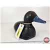Image 6 : Wooden Duck Decoy (Consignor Tag - Working Blue Bill Drake c. 1950)  (Measures : 5-1/4"H x 5"W x 13"