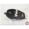 Image 9 : Wooden Duck Decoy (Consignor Tag - Working Blue Bill Drake c. 1950)  (Measures : 5-1/4"H x 5"W x 13"