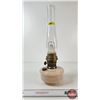 Image 1 : Aladdin Oil Lamp : Model B Burner : Alacite Insert Font (Total Height W/Chimney : 19"H)