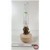 Image 5 : Aladdin Oil Lamp : Model B Burner : Alacite Insert Font (Total Height W/Chimney : 19"H)
