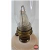 Image 8 : Aladdin Oil Lamp : Model B Burner : Alacite Insert Font (Total Height W/Chimney : 19"H)