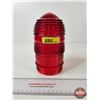 Image 1 : Pyrex Red Warning/Signal Light Lense (Measures : 7-1/4"H x 3-3/4"Dia)