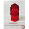 Image 3 : Pyrex Red Warning/Signal Light Lense (Measures : 7-1/4"H x 3-3/4"Dia)