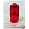 Image 4 : Pyrex Red Warning/Signal Light Lense (Measures : 7-1/4"H x 3-3/4"Dia)