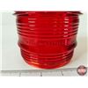 Image 5 : Pyrex Red Warning/Signal Light Lense (Measures : 7-1/4"H x 3-3/4"Dia)