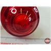 Image 7 : Pyrex Red Warning/Signal Light Lense (Measures : 7-1/4"H x 3-3/4"Dia)