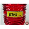 Image 8 : Pyrex Red Warning/Signal Light Lense (Measures : 7-1/4"H x 3-3/4"Dia)