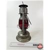 Image 4 : Beacon Barn Lantern : Red Globe (Measures: 15-1/2"H)