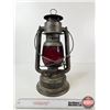 Image 5 : Beacon Barn Lantern : Red Globe (Measures: 15-1/2"H)