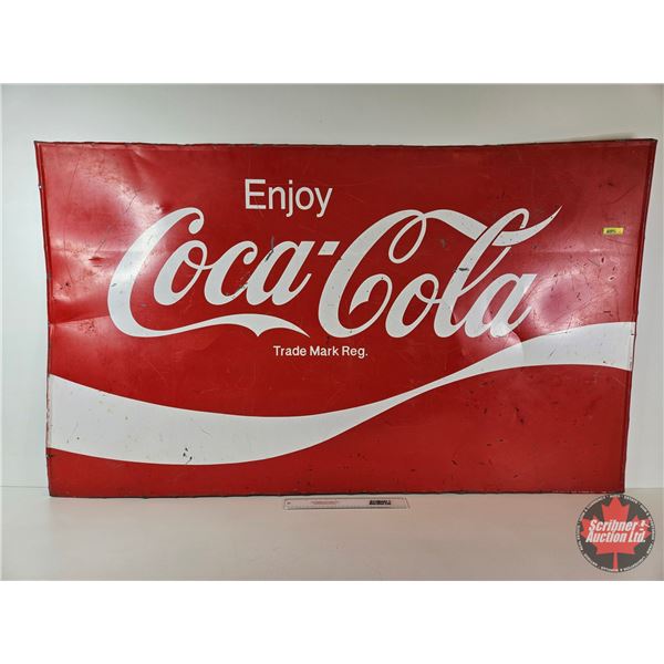Single Sided Tin Enjoy Coca-Cola Sign (36"H x 60"W)