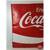 Image 2 : Single Sided Tin Enjoy Coca-Cola Sign (36"H x 60"W)