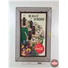 Image 1 : Coca-Cola Grocery Store Sign : Metal Framed : Cardboard Insert (1957) (Frame Measures : 30-3/4"H x 2