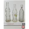 Image 8 : Vintage Embossed Pop Bottles (3) : - America Dry - Orange Dandy - Wishing Well (8-3/4"H)