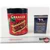 Image 4 : - Granger Pipe Tobacco Christmas Can (Cardboard)  - Granger Pipe Tobacco Package (Unopened) (Can Mea