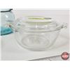 Image 2 : Combo:  - Small Pyrex Dish w/Lid - Atlas Sealer Jar - Wagner Cast Iron Ashtray Skillet