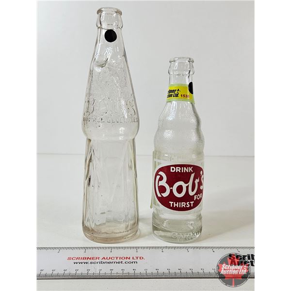 Bob's Bottles (2) : Swift Current  - ACL Label  - Embossed : (Defect) (Measures : 9-3/4"H)