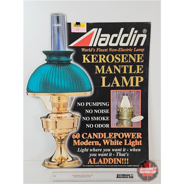 Cardboard Easel Back "Aladdin" Advertisement (Measures : 20-3/4"H x 17-1/2"W)
