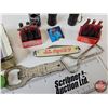 Image 4 : "Karel I" Cigar Tin w/Coca-Cola Collector Items : Key Chains ; Bottle Openers; Pocket Knife; Marbles