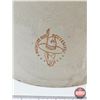 Image 2 : Medicine Hat Potteries : 5 Gallon Crock w/Lid : Sleepy Indian (Note : Hairline Crack In Lid) (Measur
